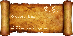 Kucsora Emil névjegykártya